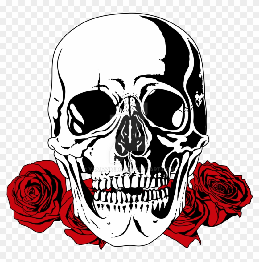 Skull'n Roses By Yamizakuro - Skull And Roses Png #797238