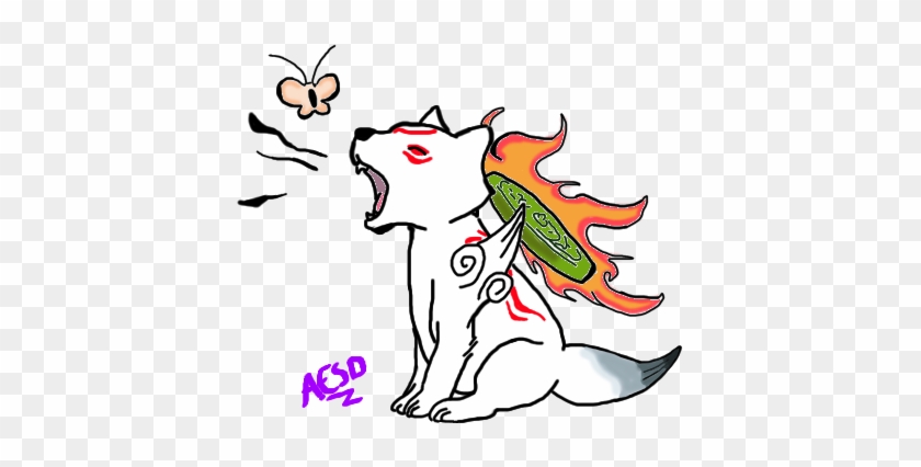 Okami Chibiterasu Yawn By Aesd - Okami Png Chibi Gif #797251