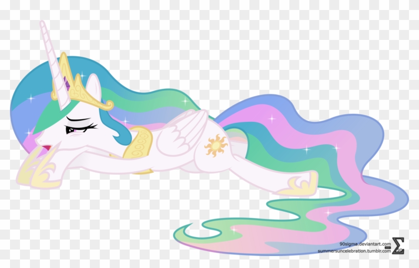 90sigma, Princess Celestia, Prone, Safe, Simple Background, - Mlp Princess Celestia Sleeping #797271