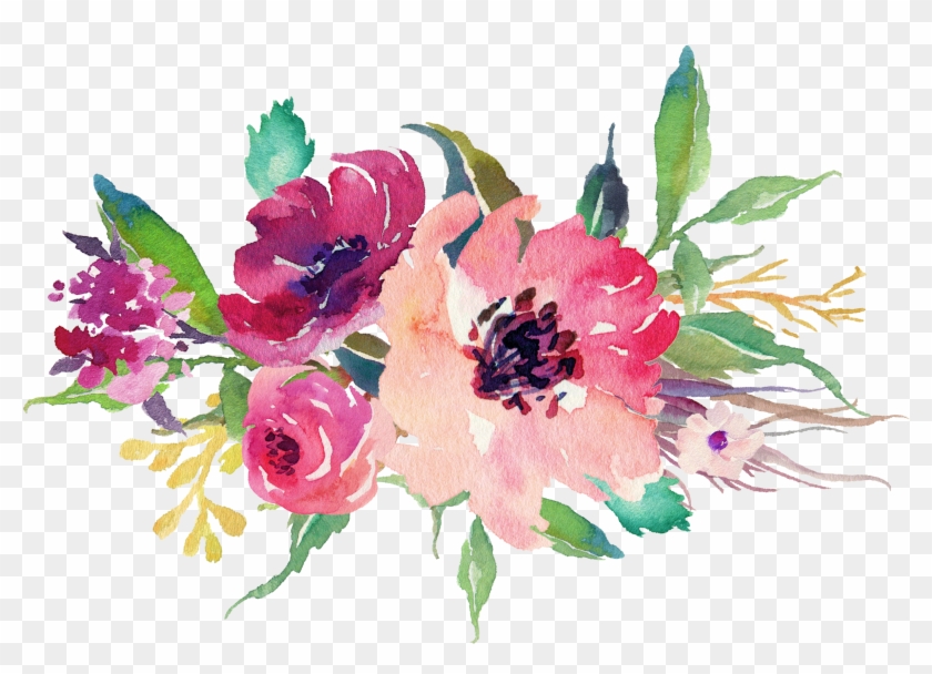 Lattes, Lilacs, & Lullabies - Watercolor Flowers Png #797346