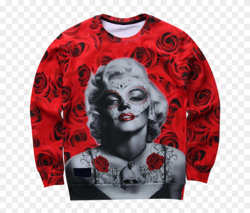 Marylin Monroe Rose And Skulls - Marilyn Monroe #797373