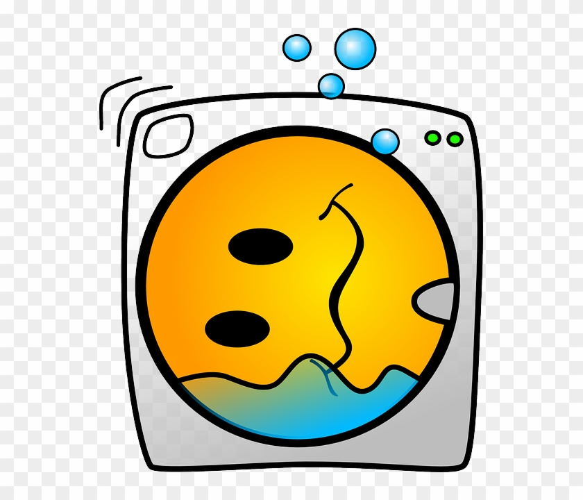 Machine Washing Laundry, Smiley, Domestic, Funny, Machine - Washing Machine Clip Art #797372