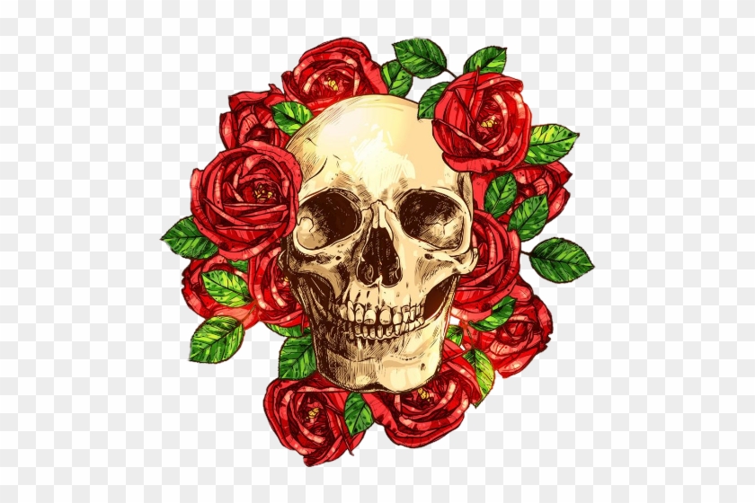 Wall Tapestry Wall Hanging Flower Skull Print Tapestry #797378