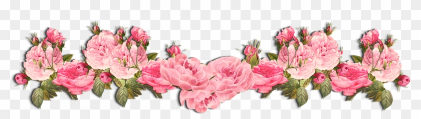 Picture - Pink Flowers Clip Art Border #797381