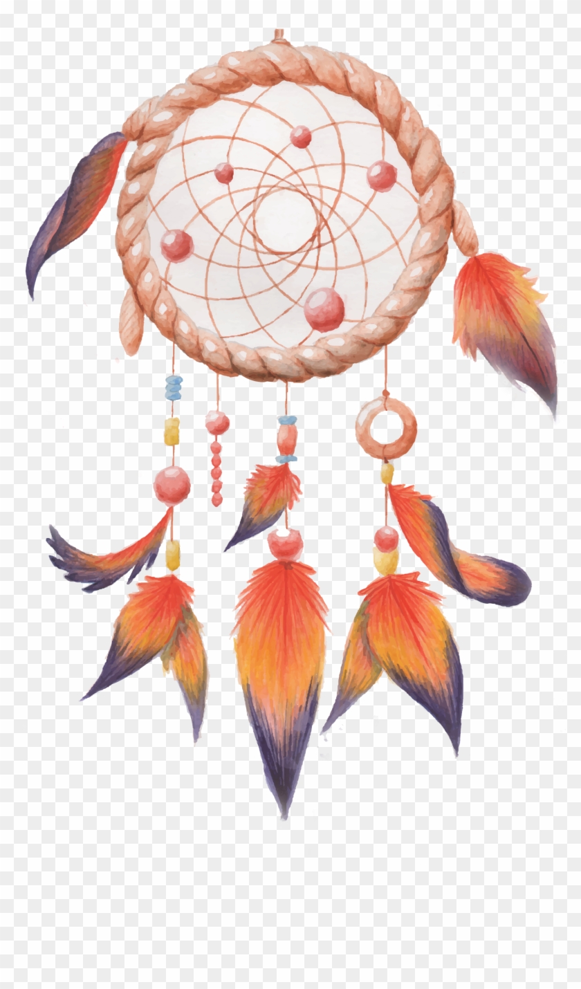 Dreamcatcher Watercolor Painting - Dreamcatcher #797396