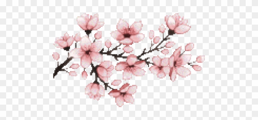 Aesthetic, Frases, And Hipster Image - Transparent Pixel Cherry Blossom #797446