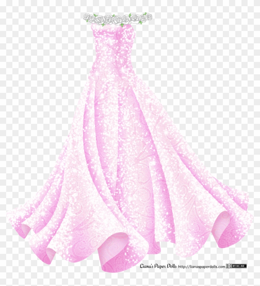 A Sleeveless Pink Gown With A Fitted Bodice And A Full - Draw Sparkles On A Dress #797514