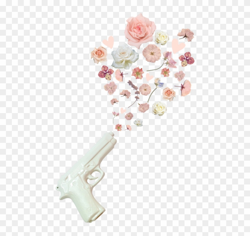 Flowers, Gun, And Transparent Image - Gun With Flowers #797598