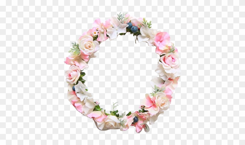 Flower Flowers Flowercrown Pink Cute Aesthetic Kawaii - Circle Of Flowers Transparent #797628