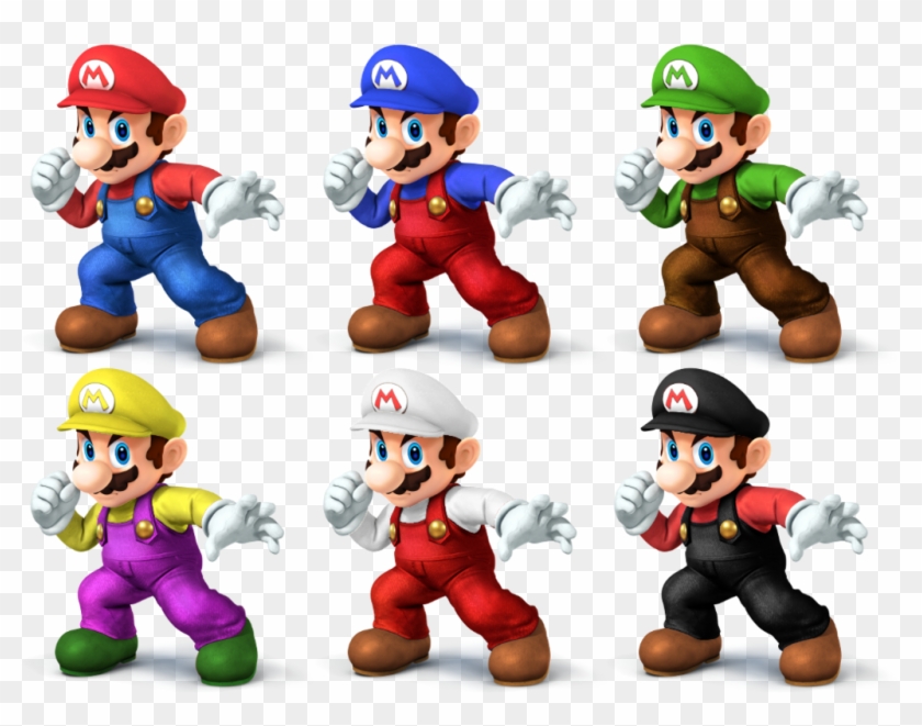 Mario Ssb4 Recolors By Shadowgarion - Smash Bros Mario Alternate Costumes #797778
