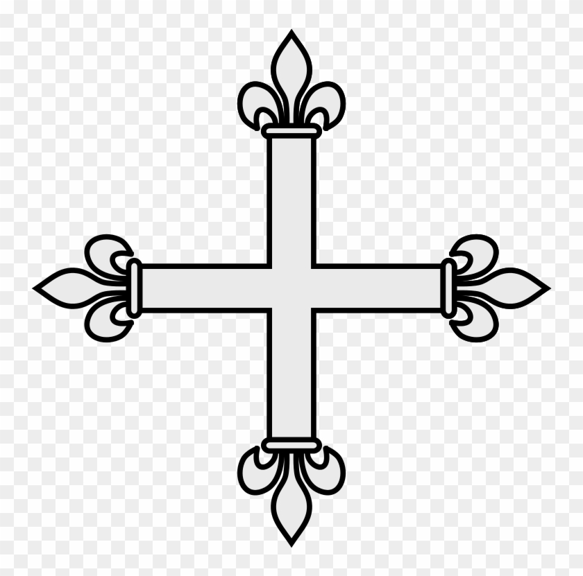 Coa Illustration Cross Fleur De Lys - Fleur-de-lis #797941