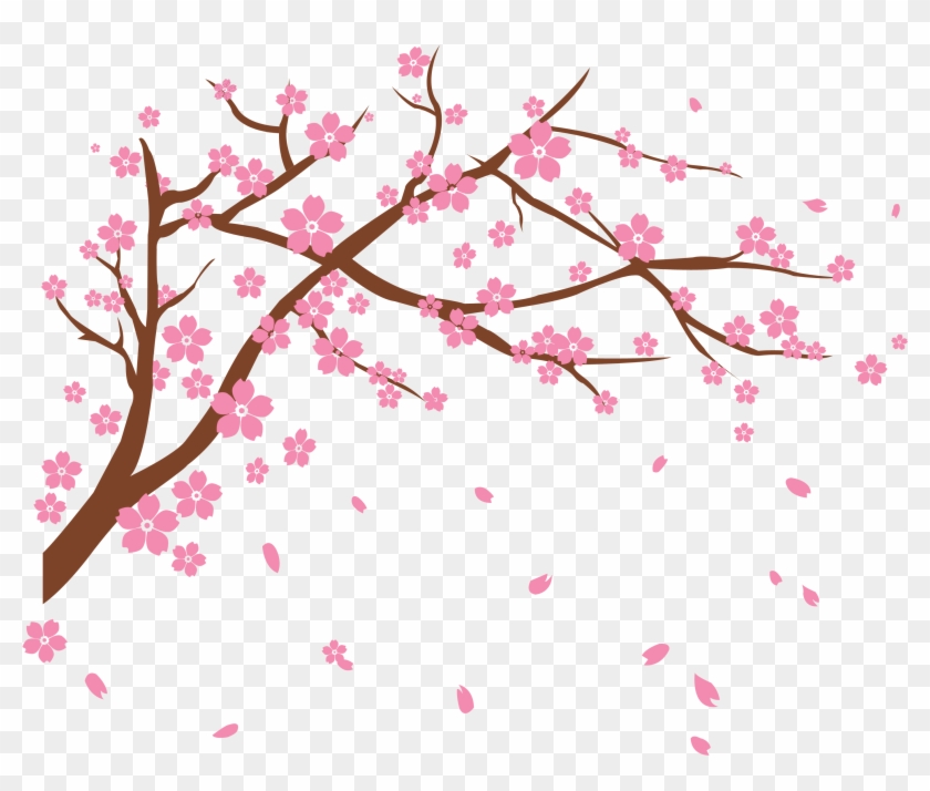 Cherry Blossom Clip Art - Cherry Blossoms Falling Transparent #797984