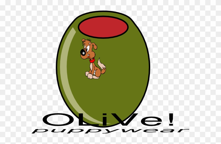 Puppy Clipart Green - Olive Clip Art #797982