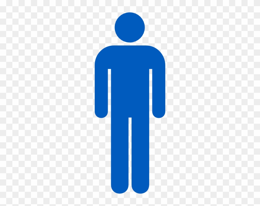 Blue Person Symbol - Blue Mens Bathroom Sign #797988