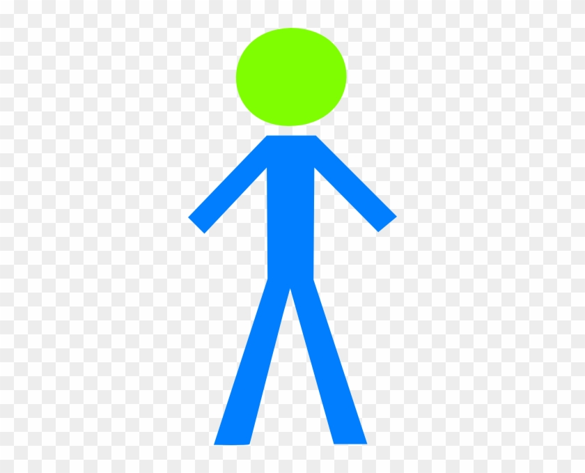 Blue Green Man Clip Art At Clker - Teal Stickman No Background #797991