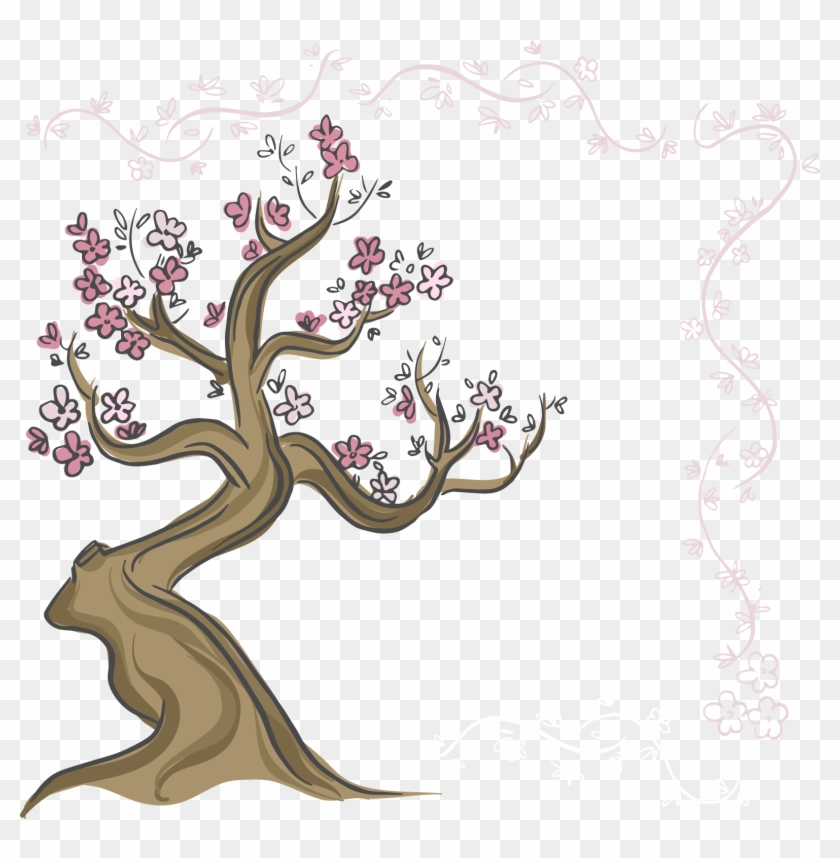 Drawing Euclidean Vector Tree Cherry Blossom - Drawing #798004