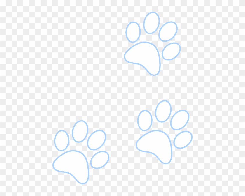 Blue Paw Outline Pattern - Circle #798157