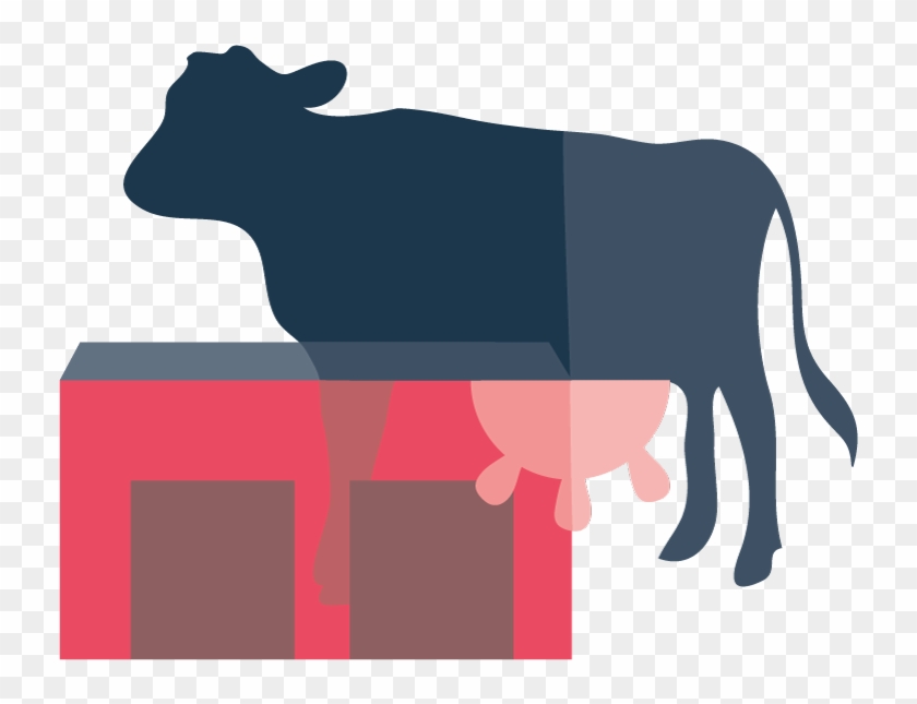 Illustration Of A Cow And Barn - Illustration Of A Cow And Barn #798228