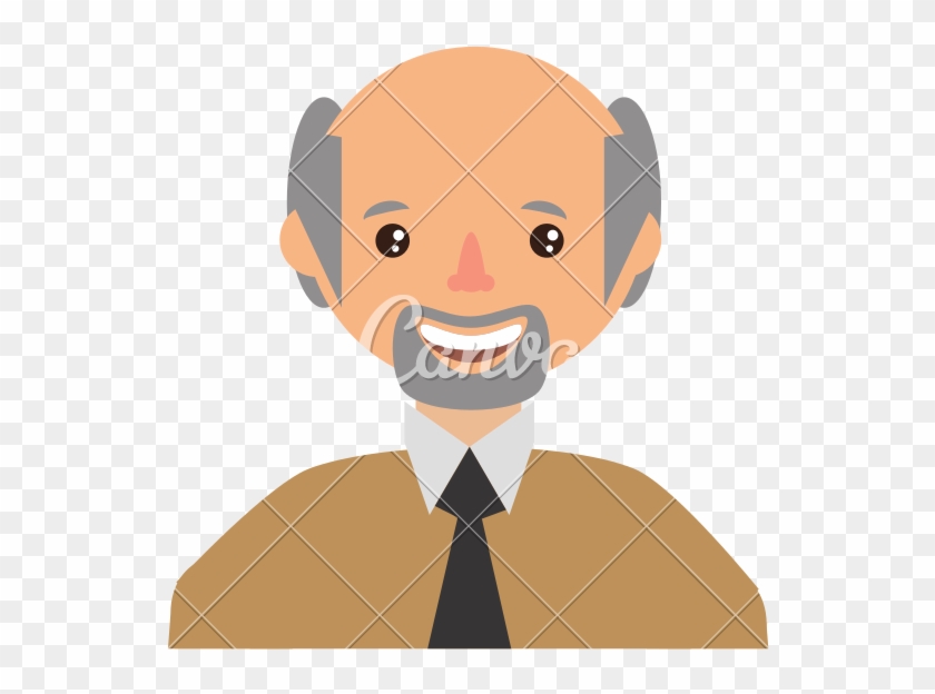 Old Man Avatar Profile Icon - Vector Graphics #798343