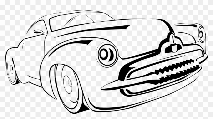 Car Coloring Pages - Line Art Car #798585