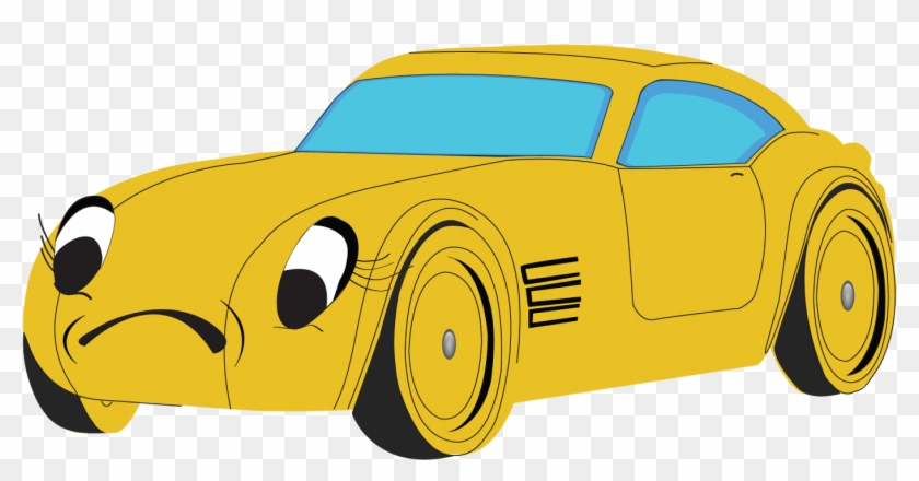 Sad Car - Sad Yellow Cartoon Cars #798597