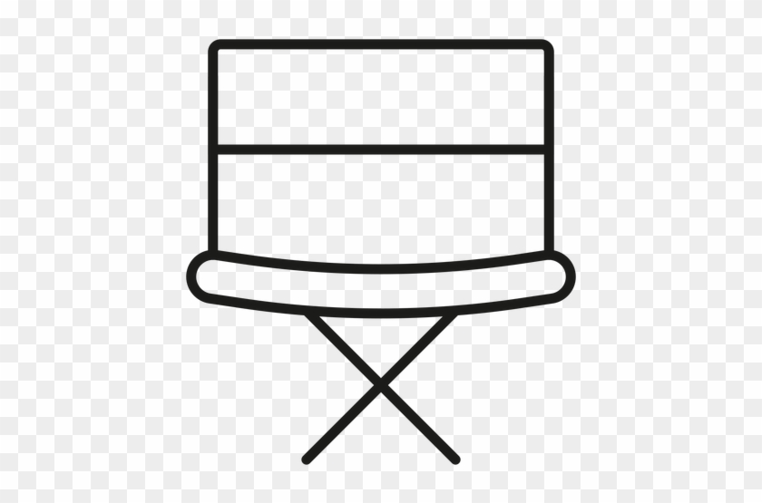 Director Chair Stroke Icon - Line Of Chairs Transparent Png #798713