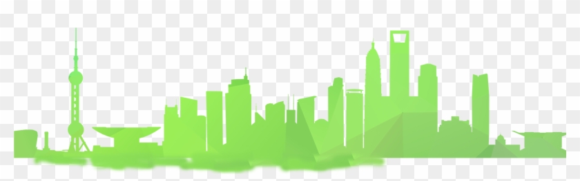 Shanghai Chicago Skyline Silhouette - Shanghai Silhouette Png #798831