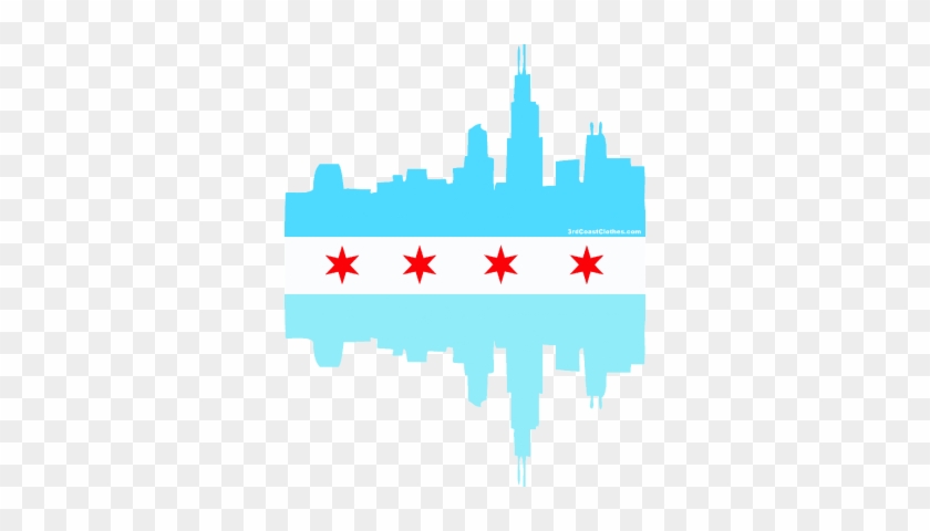 Chicago Art Print - Chicago Skyline Flag Tattoo #798834