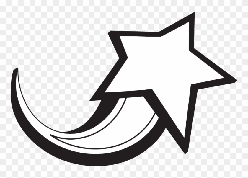Shooting Star Clipart Black And White Shooting Star - Angel Tube Station #798937