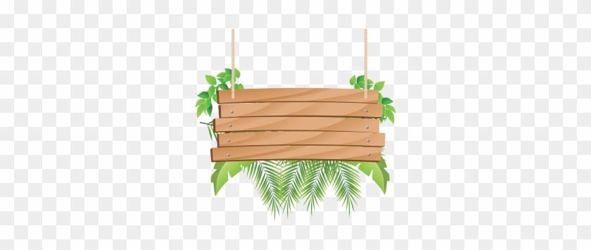 Wooden Hanging With Tropical Flowers, Flowers, Wood, - Vetor Em Madeira Png #798946
