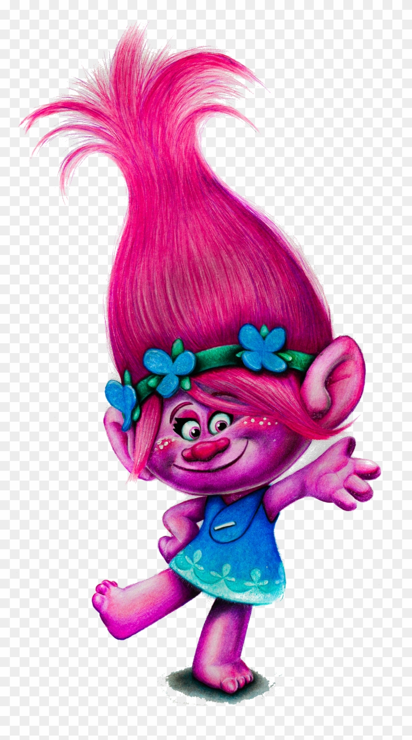 Trolls Party Birthday Poppy - Troll Pelicula Personajes #799018