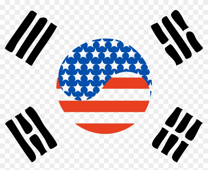 Korean American Flag By Chriswillar Korean American - South Korea And North Korea Flags #799048