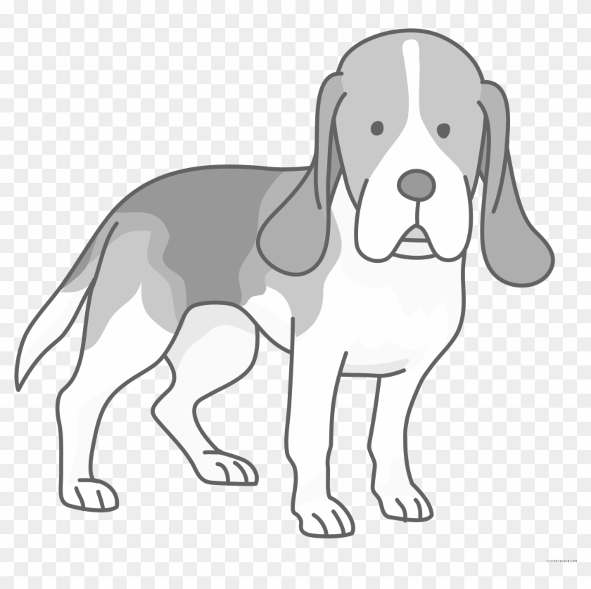 Beagle Dog Animal Free Black White Clipart Images Clipartblack - Beagle Png #799077