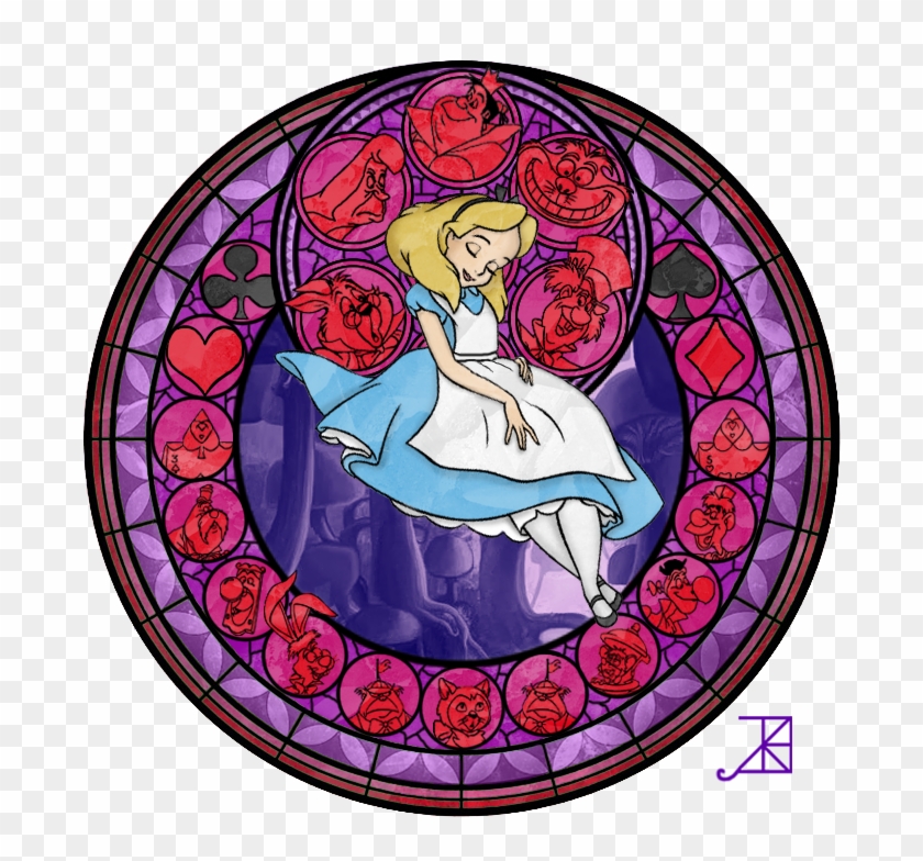 Alice By Akili-amethyst - Kingdom Hearts Stained Glass #799107