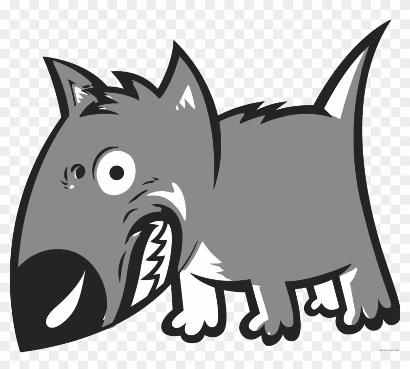 Angry Dog Animal Free Black White Clipart Images Clipartblack - Happy Father's Day Card From Dog #799125