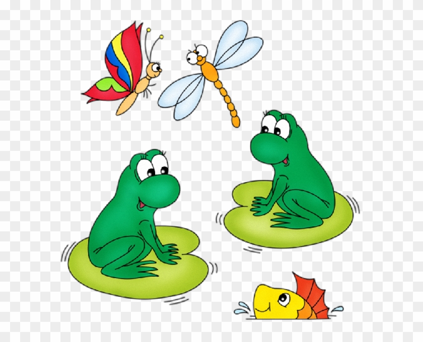 Funny Frog Cartoon Animal Clip Art Images - Cartoon Frogs On Lily Pads #799190