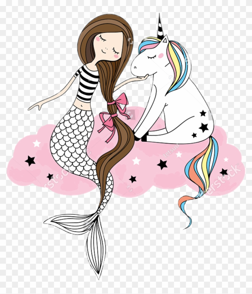 Unicorn Mermaid Bff Besties Bestfriend Bestfriends - Rainbow Unicorns And Mermaids #799208