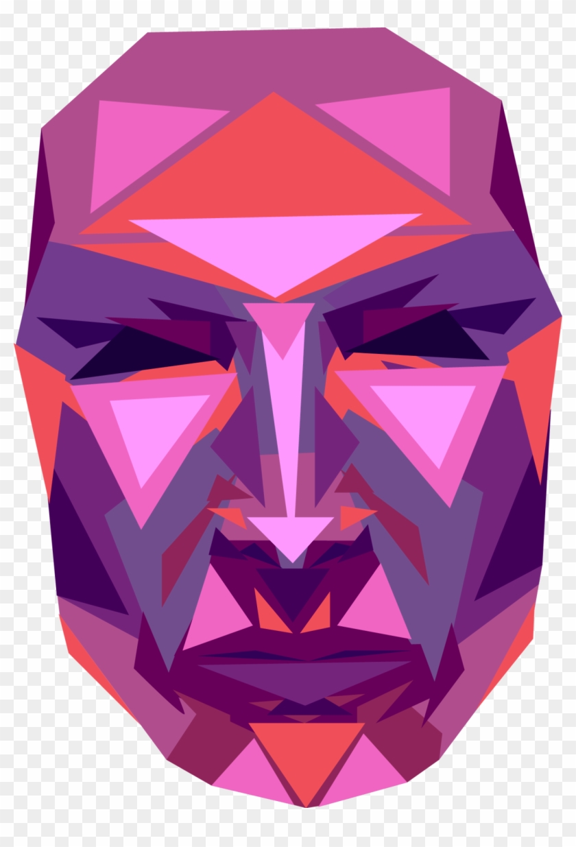 Face Geometric Triangles Vaporwave Aesthetic 80's Pink - Tumblr #799240