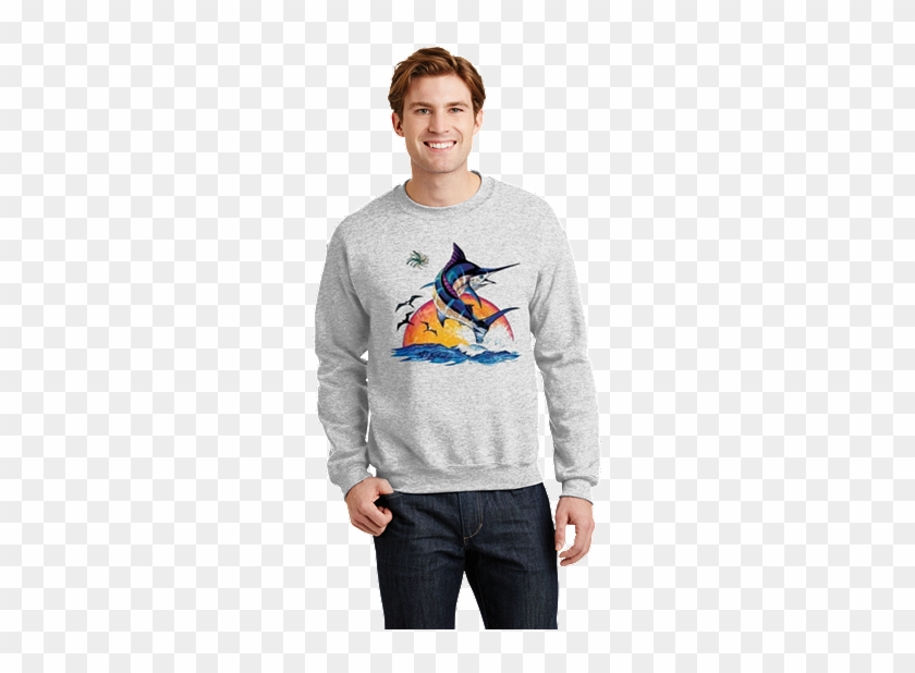 Outer Banks Sunrise Marlin Sweatshirt Deep Sea Fishing - Princess Leia / Star Wars / Sweatshirt / Boyfriend #799335