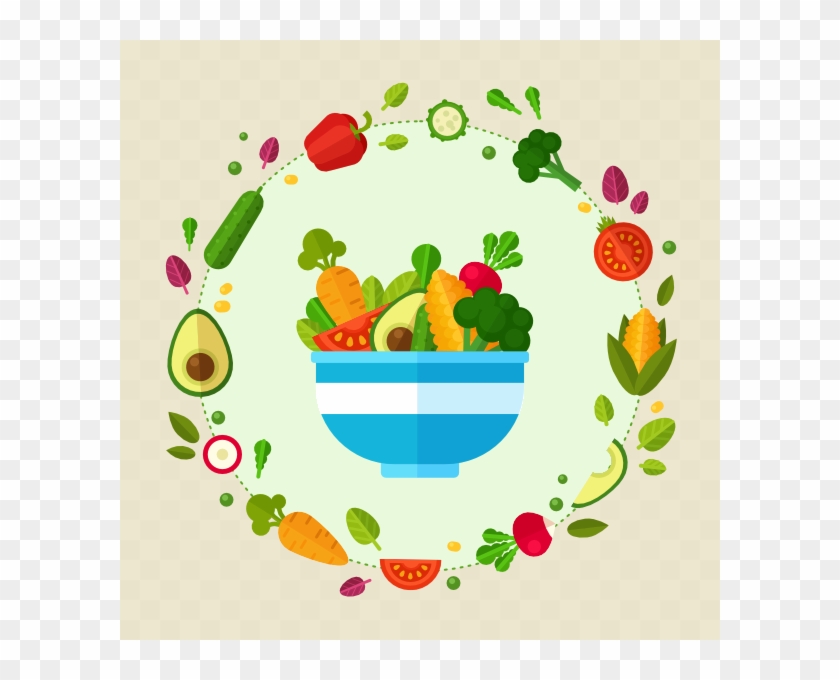 Fruits & Vegetables Clipart Flat Design - Fruits And Vegetables Poster Making #799344