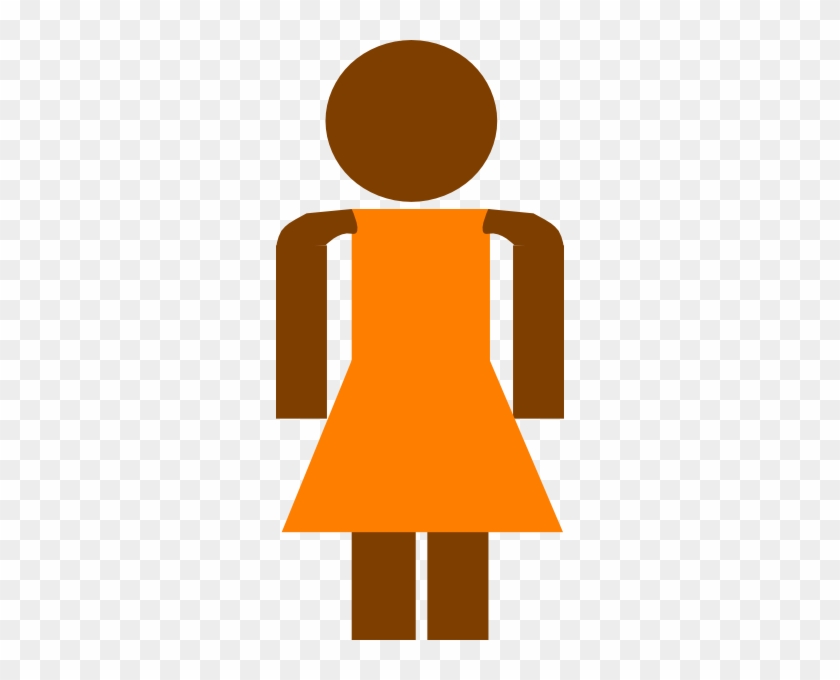 Brown & Orange Female Silhouette Clip Art - Brown & Orange Female Silhouette Clip Art #799421