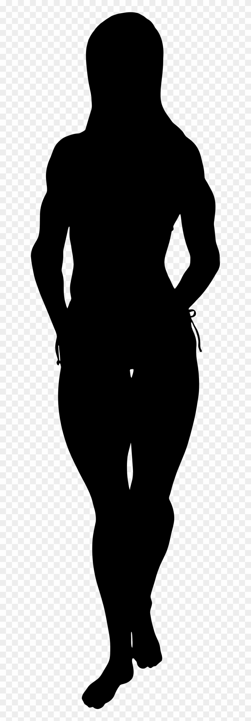 Female Bodybuilder Silhouette Clipart - Silhouette Of A Person Walking Away #799425