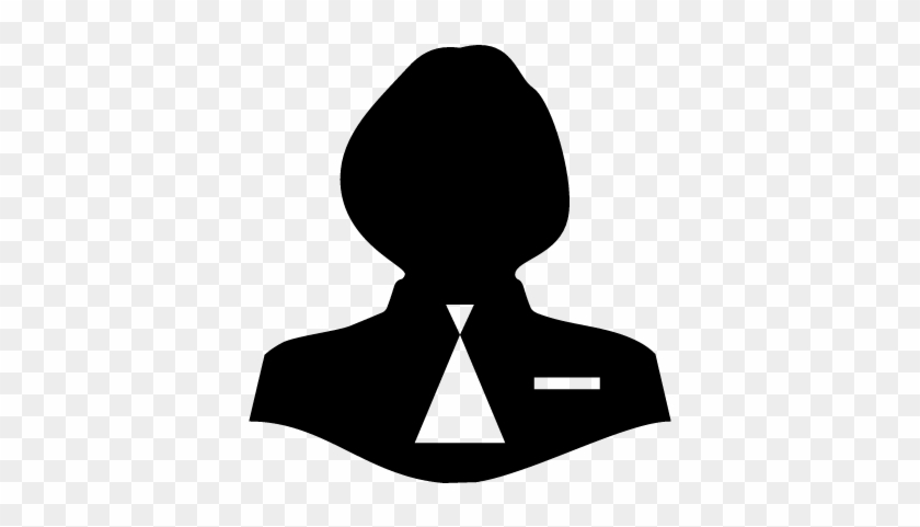 Woman Female Silhouette With Male Tie Vector - Icono Corbata Circular Png #799430
