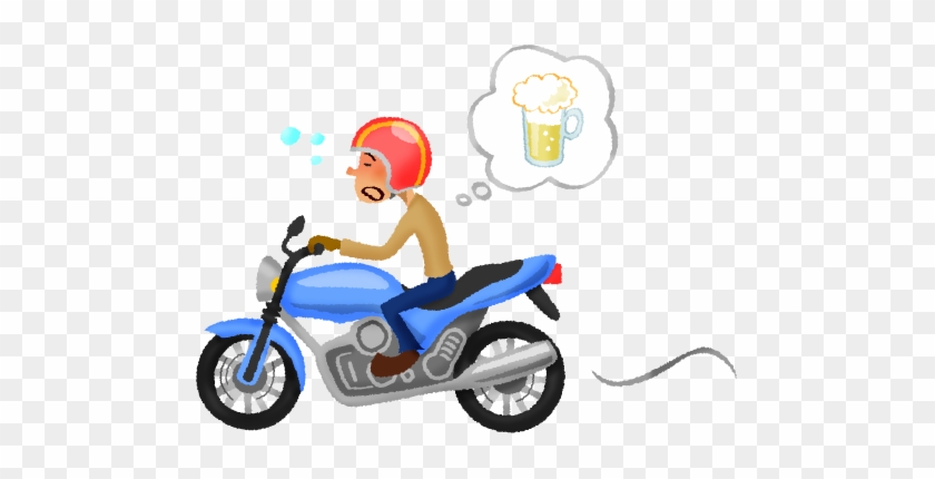 Drunk Man Riding Motorbike - Motorcycle #799476