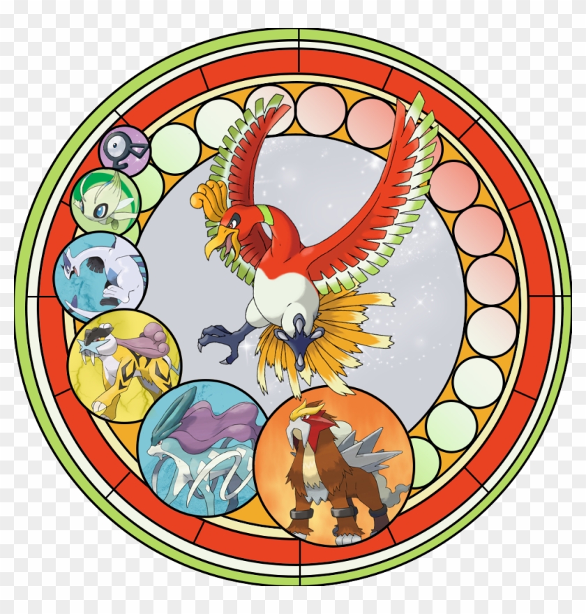 Discordeddustcloud Ho-oh Stained Glass By Discordeddustcloud - Stained Glass #799626