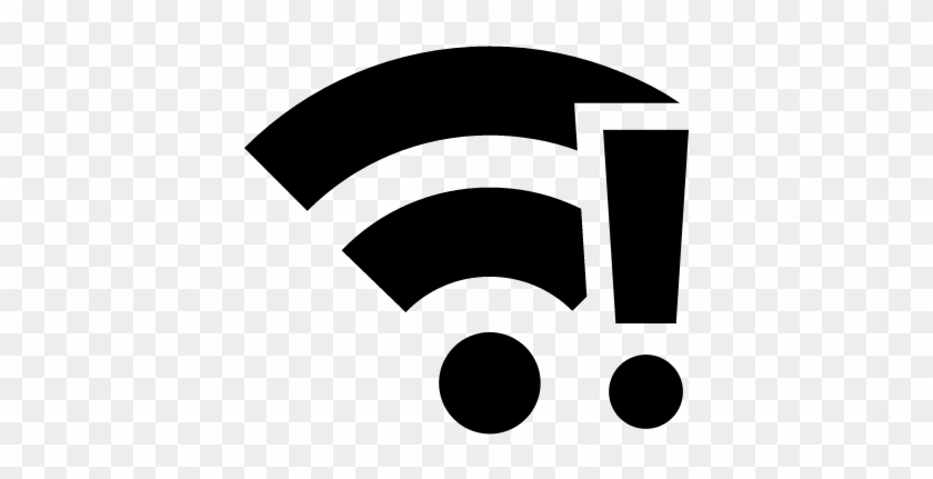 Wifi Signal With Exclamation Mark Vector - Wifi With Exclamation Mark #799710