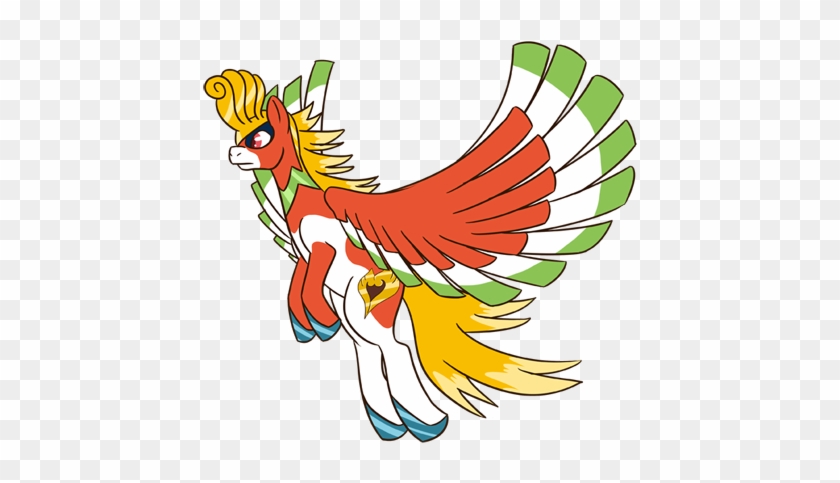 Johto Legendary Pony Ho-oh By Otakugal15 - My Little Pony Pokemon #799789