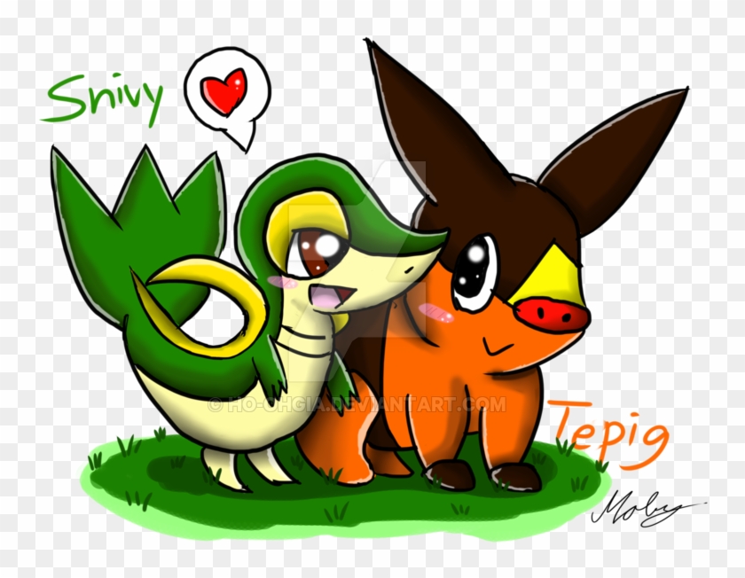 Tepig X Snivy By Ho-ohgia - Cartoon #799799