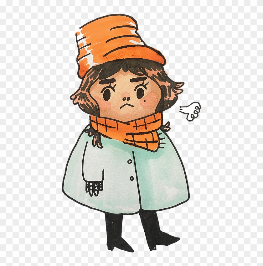 Self Portrait In Winter Coat - Cartoon #799869