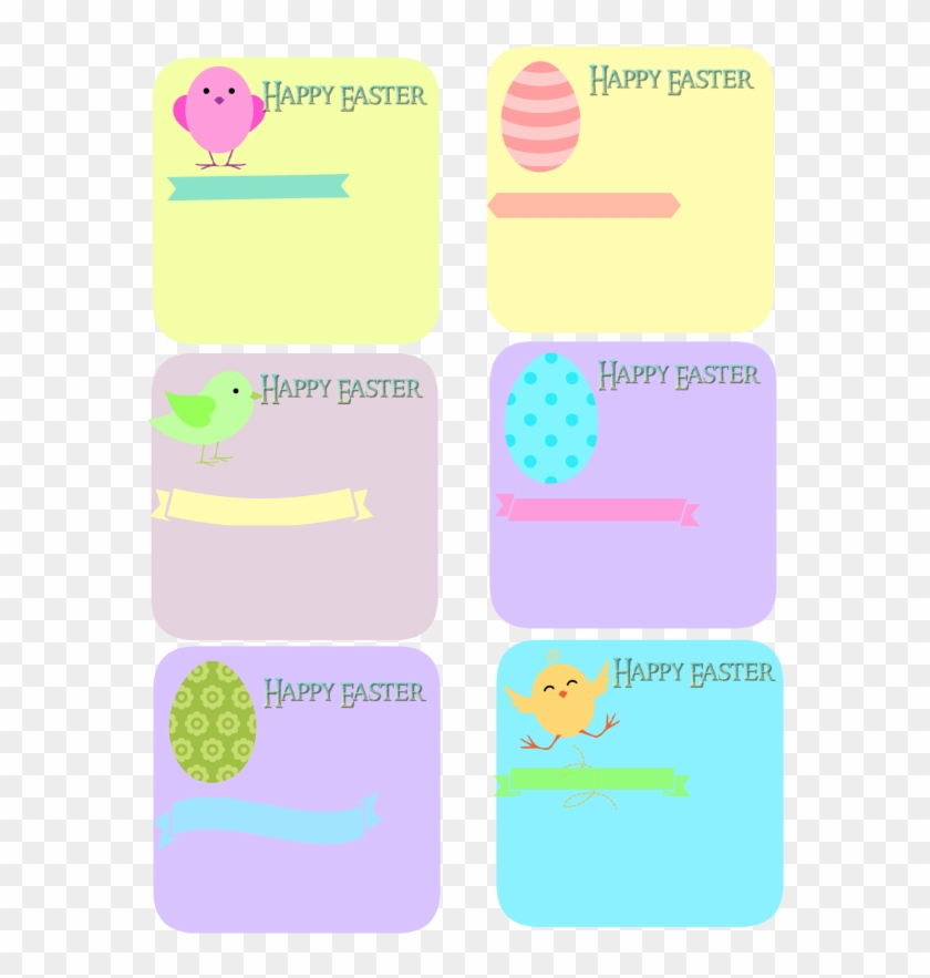 Six Pastel Easter Tags - Lavender #800034